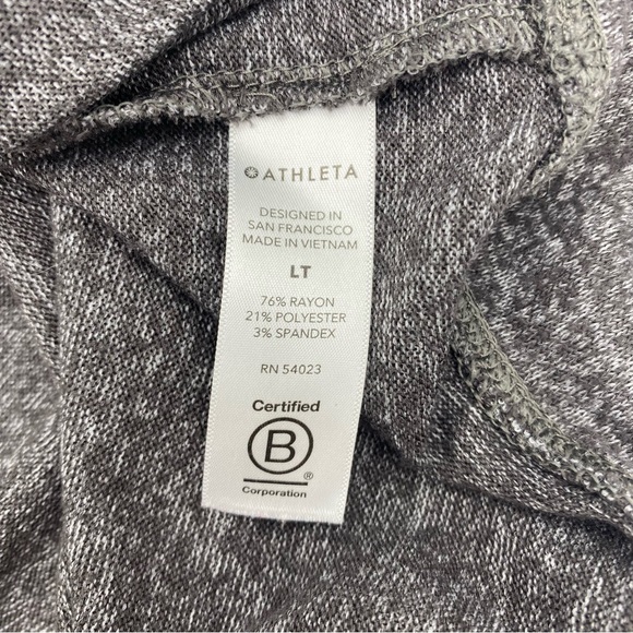 Athleta Sweatshirt Mindful Pullover Soft Gray Heather Oversized Large Tall - Picture 4 of 7